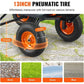 1200-Pound Capacity 7 Cubic Feet Garden Tipping Cart with Dual-Function Handle and 13-Inch Multi-Terrain Wheels