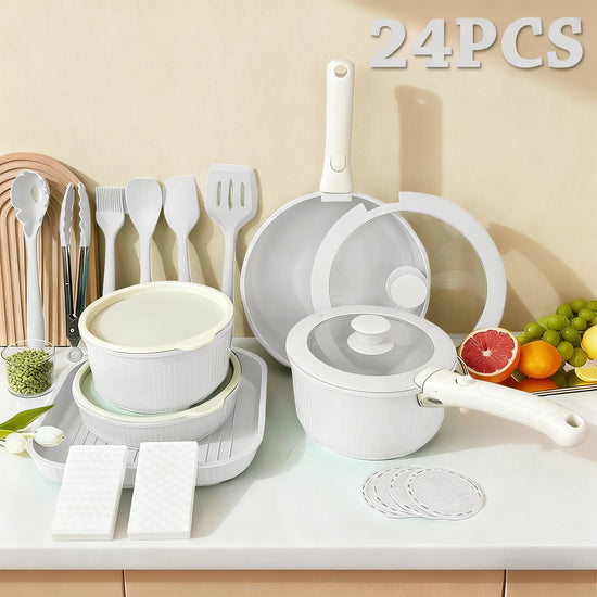 Nonstick Cookware Set with Detachable Handles